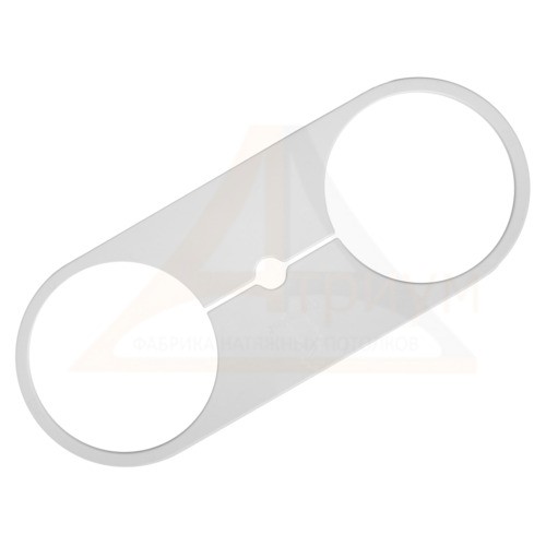 Обвод для труб 125 мм пластина, белый