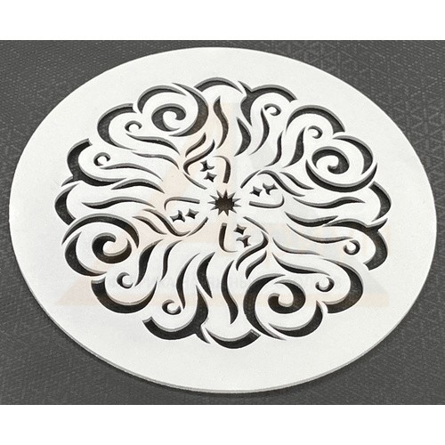 Вентиляционная решетка магнитная круглая 150мм (узор) - внутренний 125мм