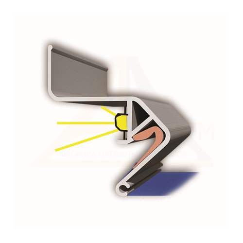 Багет алюминиевый  ПФ 2429 FLY01 (6675) белый для парящих потолков