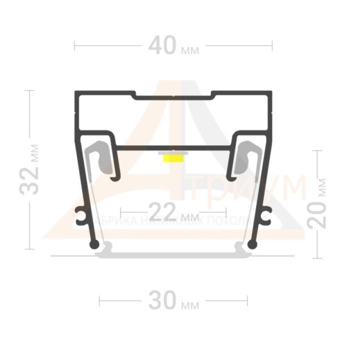 Багет алюминиевый  ПФ 7321