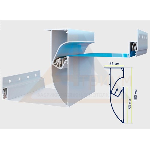 Багет алюминиевый  ПФ 6989 бесщелевой