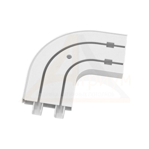 Поворот ПВХ плавный 90° двухрядный для карниза П-2Е