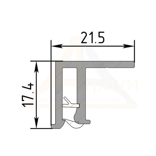 ЙОШКА - Профиль ПВХ А7 потолочный белый