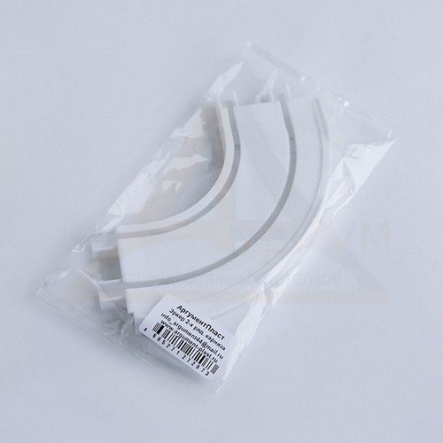 Поворот ПВХ плавный 90° для двухрядного карниза (комплект 2шт)