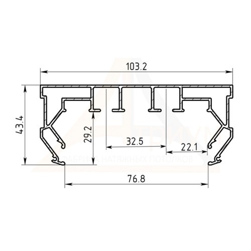 Багет ПК 14 двухрядный чёрный