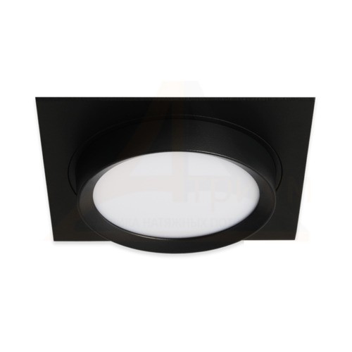 cветильник встраиваемый INFINITY (рассеиватель) квадрат чёрный GX53