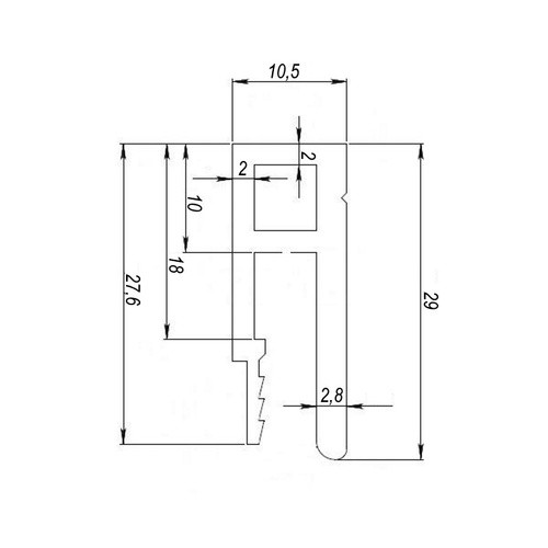 Багет ПВХ стеновой перфорированный