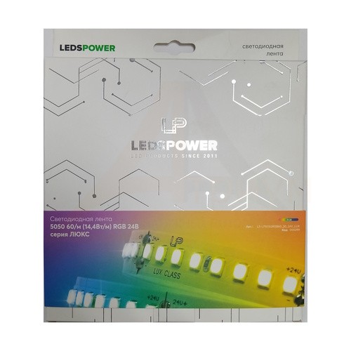 Светодиодная лента LP 5050smd   60/м 14,4Вт/м 24В RGB    LUX