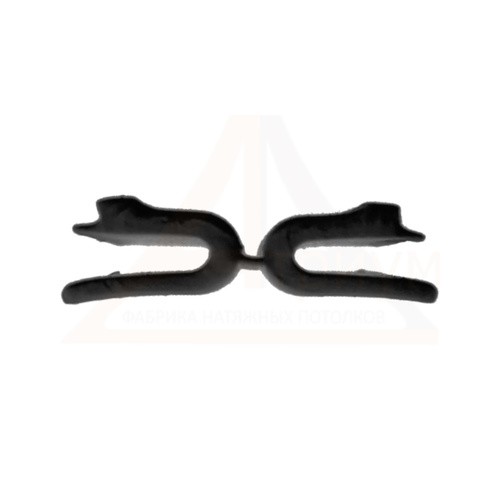 Двойной клин - гарпун ПВХ чёрный