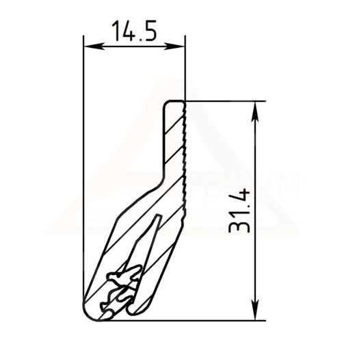 ЙОШКА - прищепка Профиль ПВХ А7 ТЕНЕВОЙ