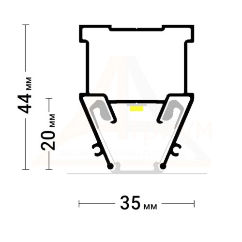 Багет алюминиевый  ПФ 7140