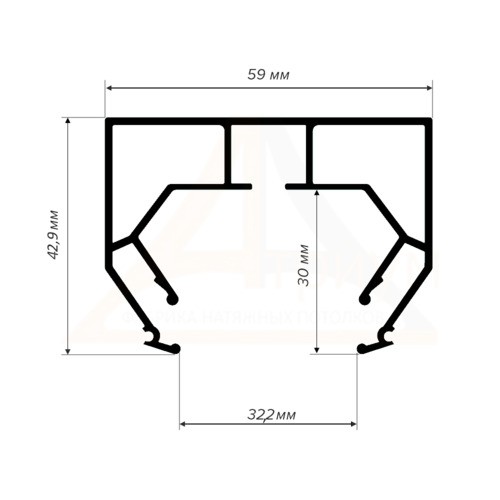 Профиль Alteza АМ 1 однорядный белый