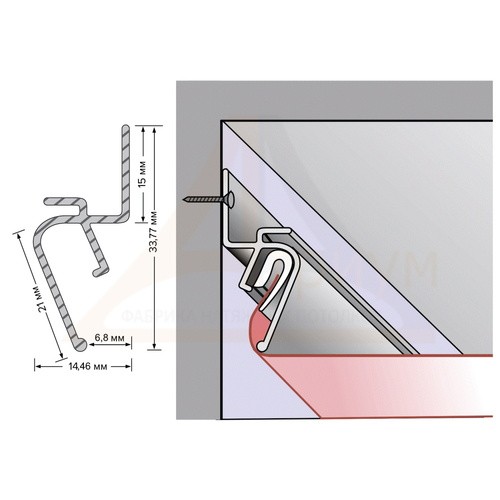 Профиль алюминиевый ЕВРОКРААБ - ОРИГИНАЛ