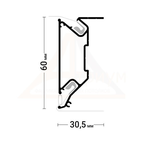 Багет алюминиевый  ПФ 8153 чёрный
