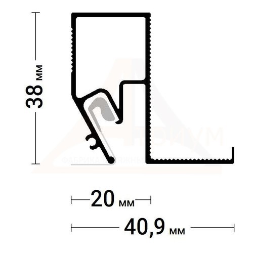 Багет алюминиевый  ПФ 8608 BRUS 06
