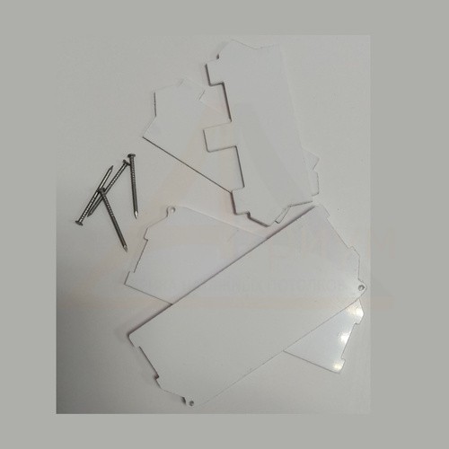 Заглушка торцевая для ПК 14 (форма 2) белая пластик (комплект две пары)