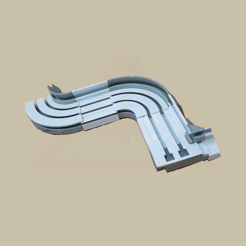 Поворот ПВХ плавный 90° для ПК 15 (двухрядный)  внутренний