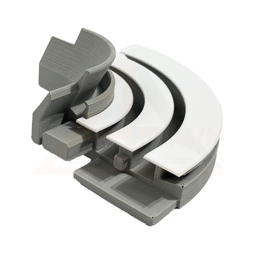 Поворот ПВХ плавный 90° для ПК 15 (двухрядный)  внутренний