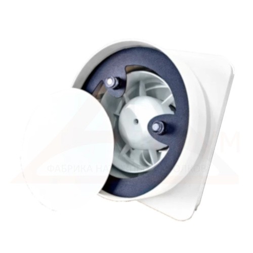 Вентиляционная решётка магнитная круглая ТЕНЕВАЯ 100/125 с вентилятором (диффузор, вентилятор канальный осевой)