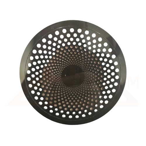 Вентиляционная решётка МУЛЬТИКРАФТ круглая Бриз 100 мм глянцевая чёрная (внешн. 112 мм)