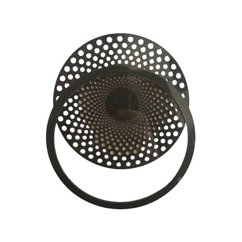 Вентиляционная решётка МУЛЬТИКРАФТ круглая Бриз 100 мм глянцевая чёрная (внешн. 112 мм)