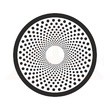 Вентиляционная решётка МУЛЬТИКРАФТ круглая Бриз 100 мм глянцевая белая с чёрным кольцом (внешн. 112 мм) рис.0