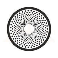 Вентиляционная решётка МУЛЬТИКРАФТ круглая Бриз 100 мм глянцевая белая с чёрным кольцом (внешн. 112 мм)