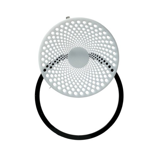 Вентиляционная решётка МУЛЬТИКРАФТ круглая Бриз 125 мм глянцевая белая с чёрным кольцом (внешн. 140 мм)