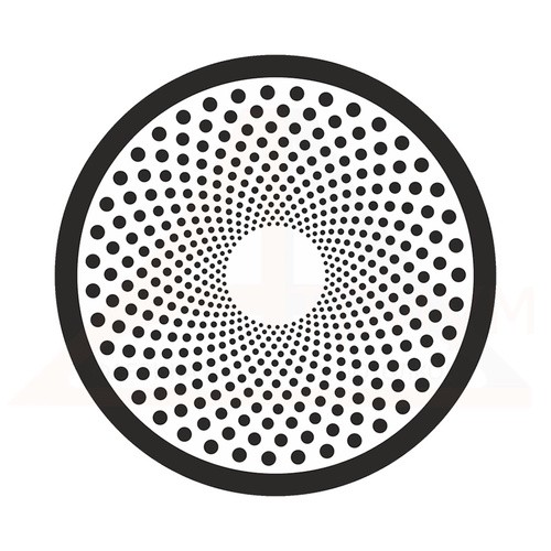 Вентиляционная решётка МУЛЬТИКРАФТ круглая Бриз 125 мм глянцевая белая с чёрным кольцом (внешн. 140 мм)