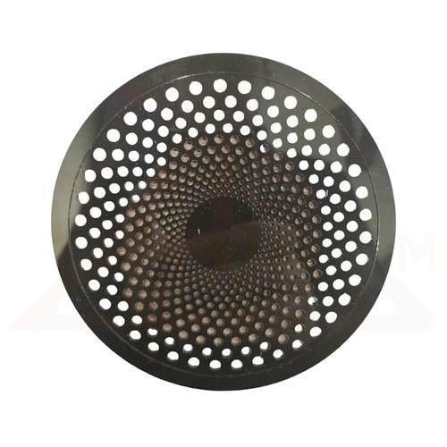 Вентиляционная решётка МУЛЬТИКРАФТ круглая Бриз 125 мм глянцевая чёрная (внешн. 140 мм)