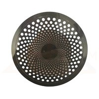 Вентиляционная решётка МУЛЬТИКРАФТ круглая Бриз 125 мм глянцевая чёрная (внешн. 140 мм)