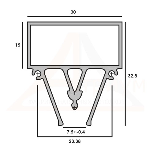 Профиль алюминиевый разделительный Pazzle