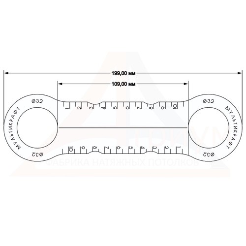 Обвод для труб  32 мм МУЛЬТИКРАФТ с замком прозрачный
