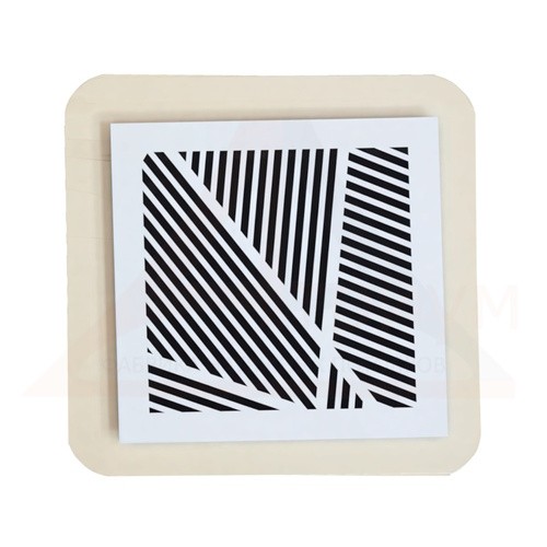 Вентиляционная решётка магнитная квадратная (линия) 100х100 мм в сборе
