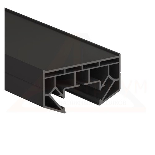 Профиль П универсальный  чёрный (трек / гардина)