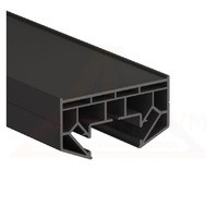 Профиль П универсальный  чёрный (трек / гардина)