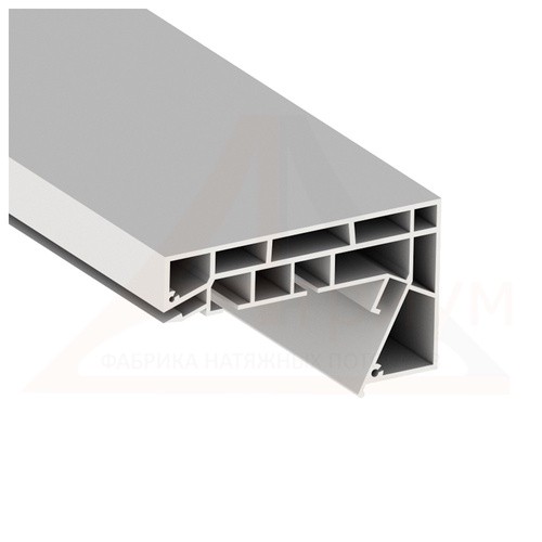 Карниз ПК 15 ПВХ двухрядный белый