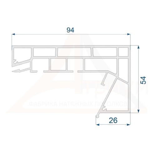 Карниз ПК 15 ПВХ двухрядный чёрный
