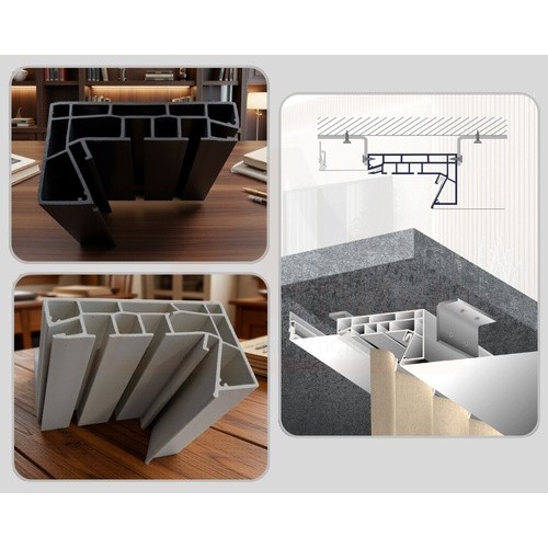 Карниз ПК 15 ПВХ двухрядный чёрный