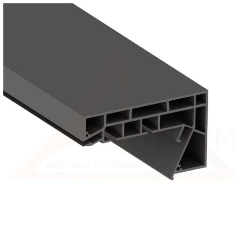 Карниз ПК 15 ПВХ двухрядный чёрный