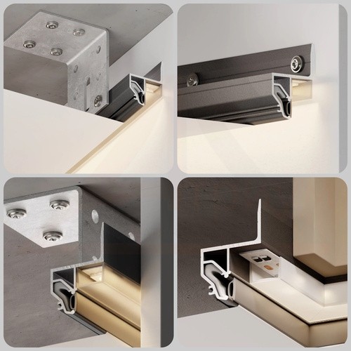 Багет алюминиевый  ПФ 3444 BORZZ FLY MINI чёрный для парящих потолков