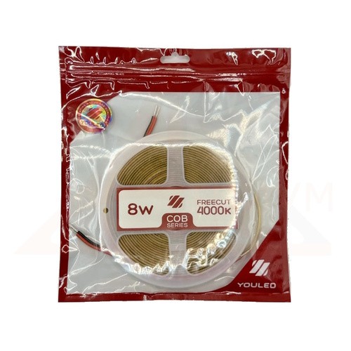 Светодиодная лента YL                   400/м     8Вт/м 24В 4000К 640Lm/м 80Lm/Вт FREECUT COB